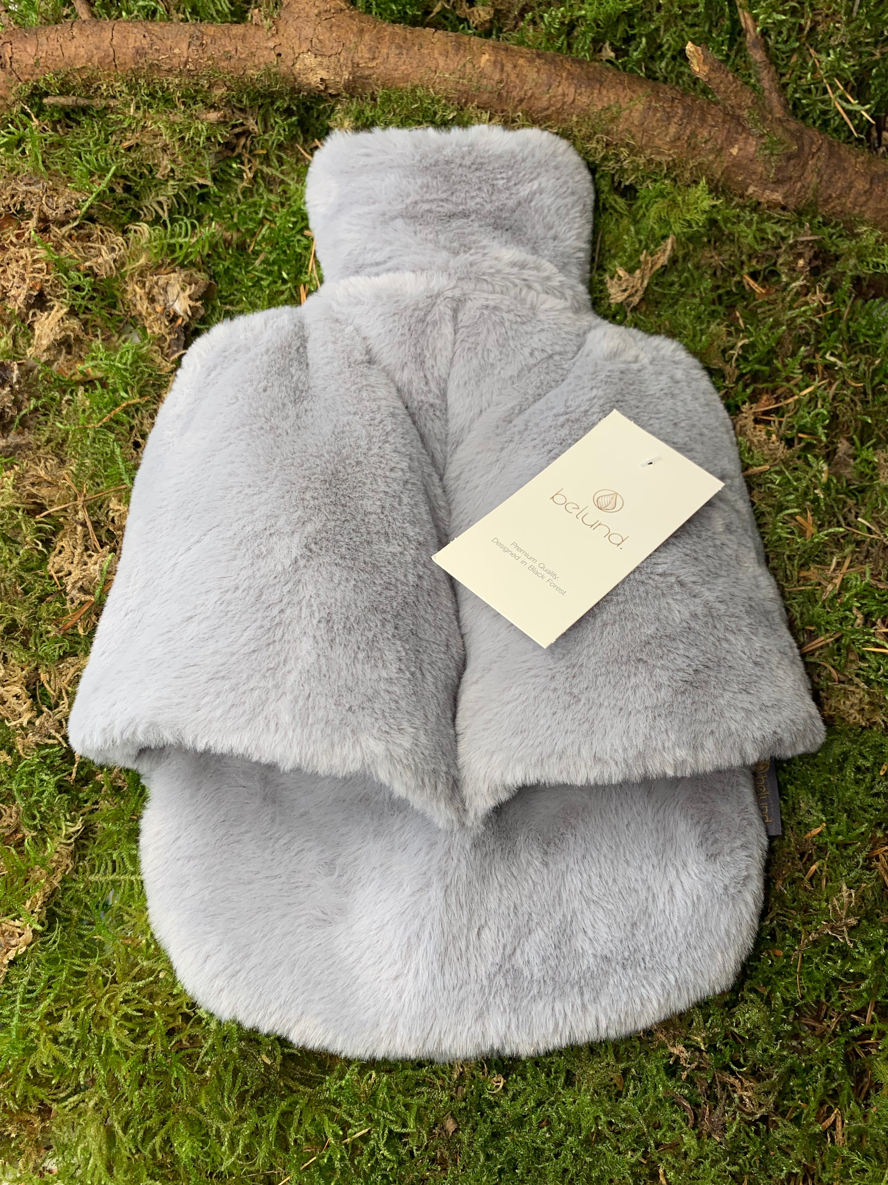 2 in 1- Wärmflasche und Fußwärmer (Hellgrau)