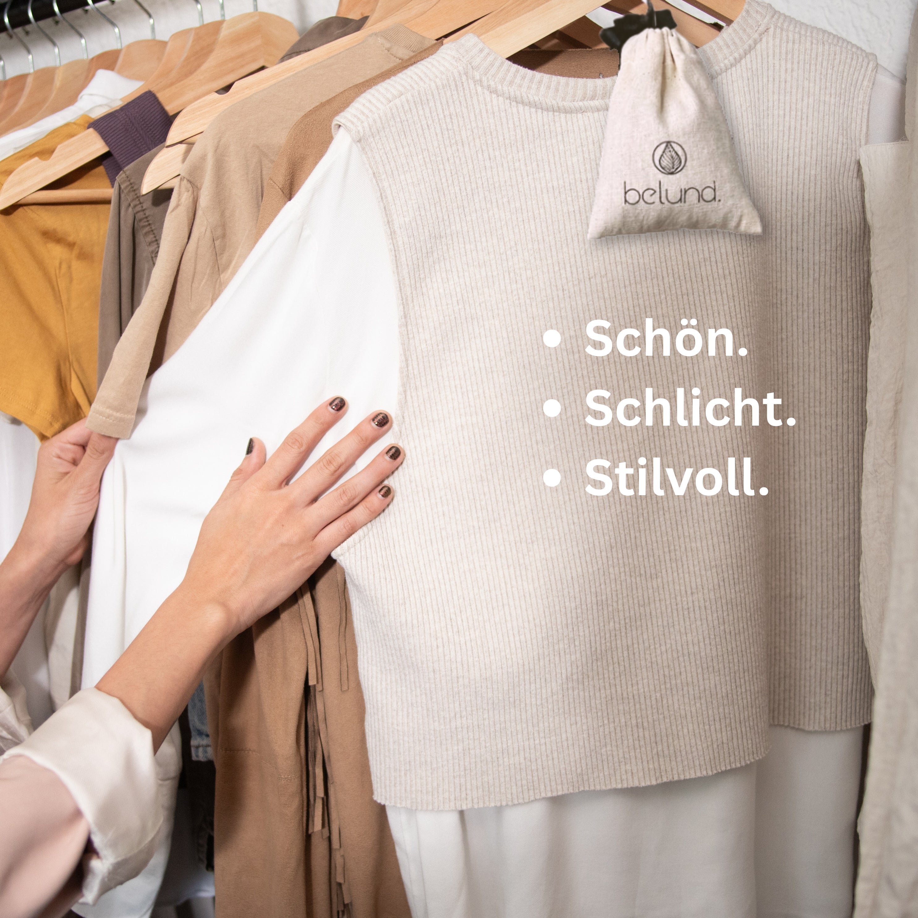 Bio Baumwolle Lavendelsäckchen Set aus Lavendel, Zedernholz und Minze