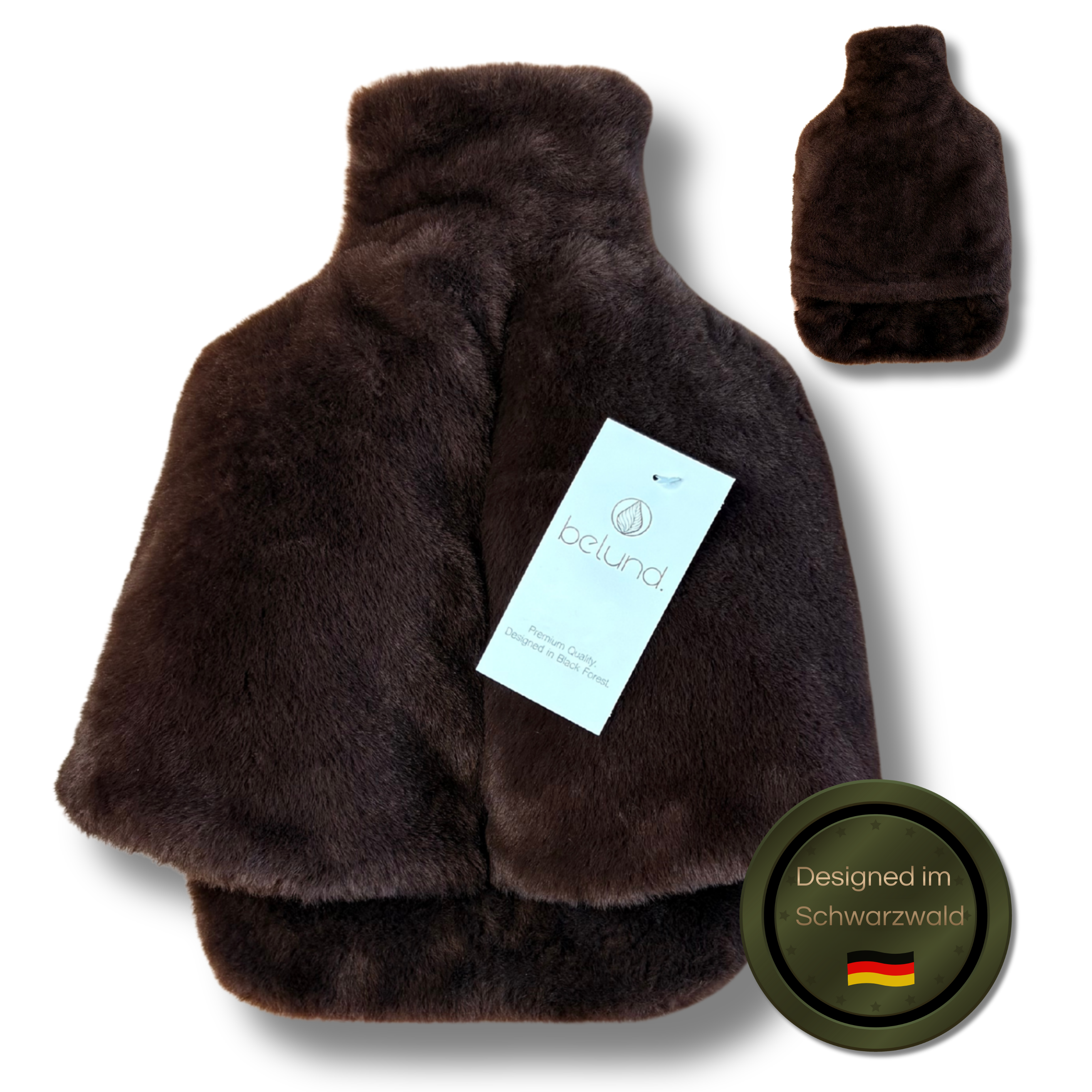 2 in 1- Wärmflasche und Fußwärmer (Espresso Brown)