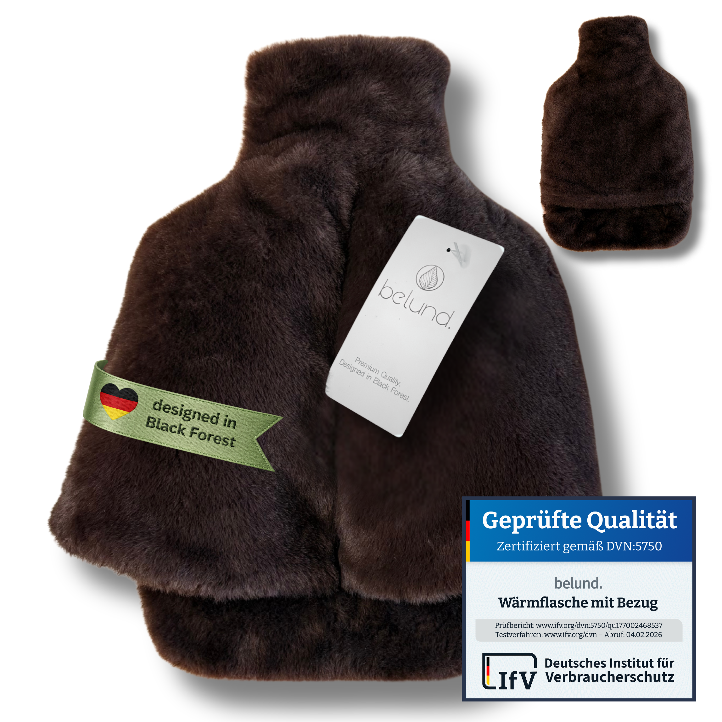 2 in 1- Wärmflasche und Fußwärmer (Espresso Brown)